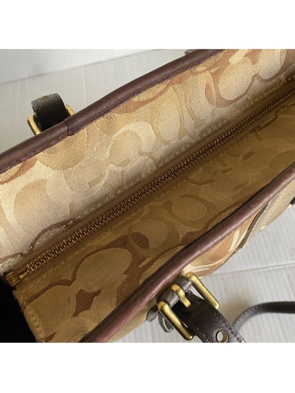 Coach leather patchwork top bag - Picture 7 of 13
